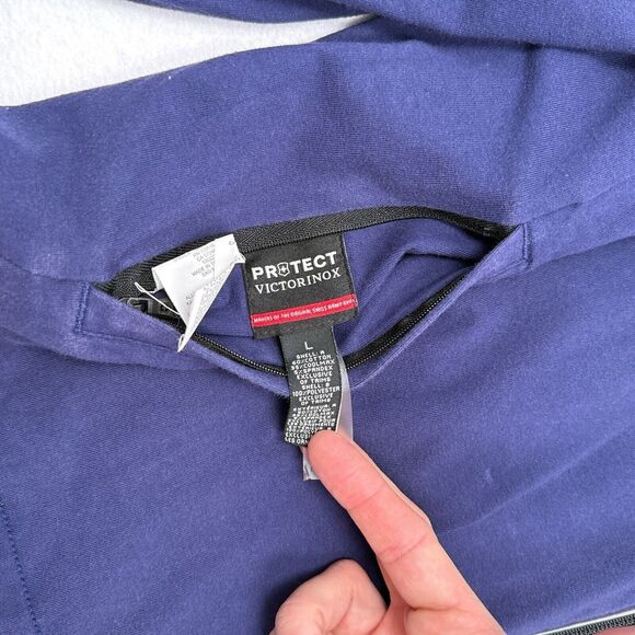 Victorinox Reversible Jacket Mens Size Large Blue Shell Protect Wind Proof‎ - Picture 7 of 12